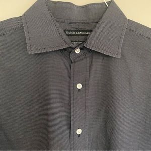 Hammer Made Black & White Cotton Dress Shirt